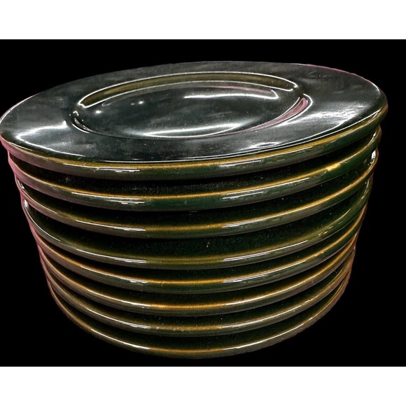 Ralph Lauren Hunter Green 12Pieces Dishes Made Italy‎ 8 -6" Plates & 4-Cups - Picture 4 of 16